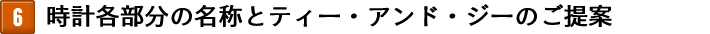 時計各部分の名称とティーアンドジーのご提案